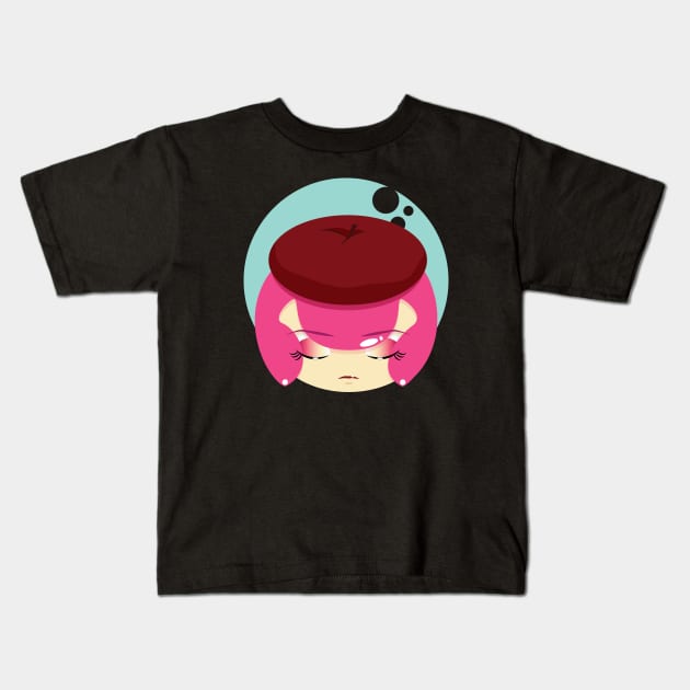 Paris Girl Kids T-Shirt by Chibi.clo